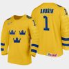 sweden viggo andren 2021 iihf u18 world championship home jersey gold