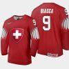 switzerland attilio biasca 2021 iihf world junior championship away jersey red