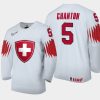 switzerland giancarlo chanton 2021 iihf world junior championship home jersey white