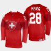 switzerland hockey timo meier 2022 iihf world championship away jersey red