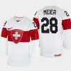 switzerland hockey timo meier 2022 iihf world championship home jersey white