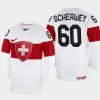 switzerland hockey tristan scherwey 2022 iihf world championship home jersey white