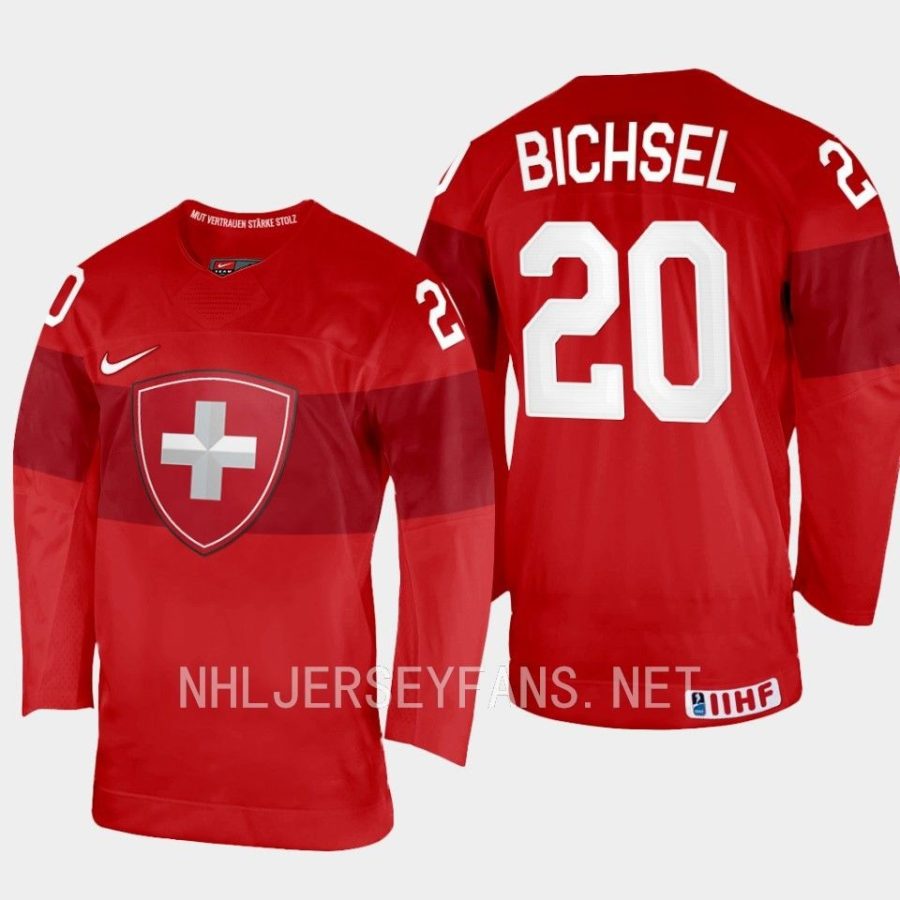 switzerland lian bichsel 2023 iihf world junior championship jersey red