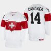 switzerland lorenzo canonica 2023 iihf world junior championship jersey white