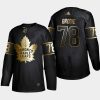 t. j. brodie maple leafs black golden edition authentic player jersey