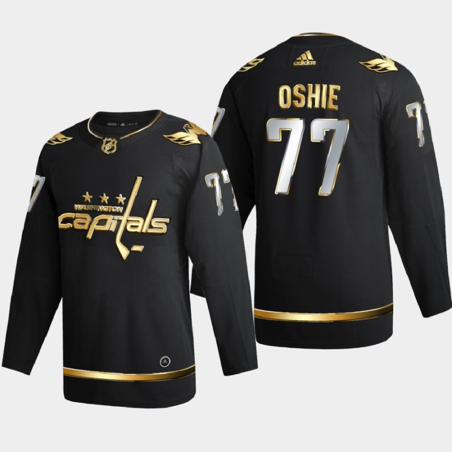 t.j. oshie capitals black authentic golden limited edition jersey