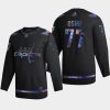 t.j. oshie capitals black iridescent holographic authentic jersey