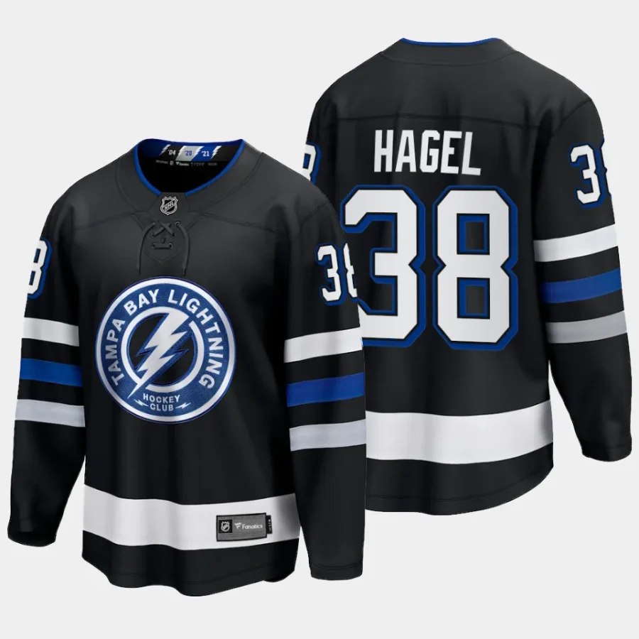 tampa bay lightning brandon hagel alternate 2023 24 premier breakaway jersey black