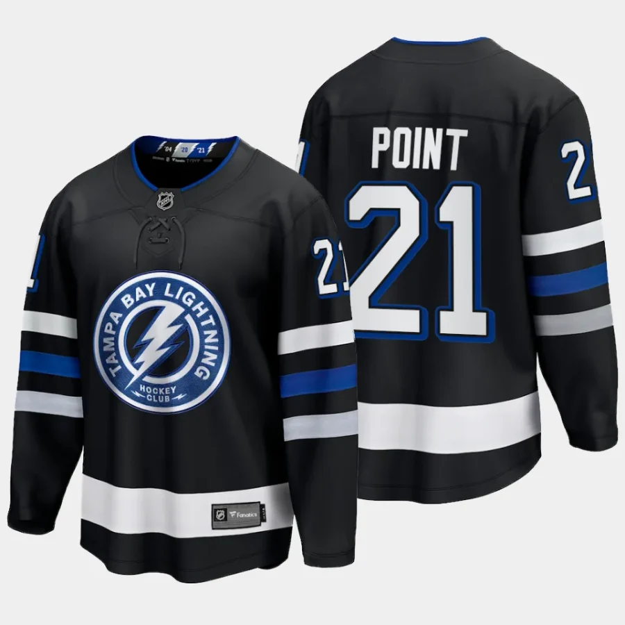 tampa bay lightning brayden point alternate 2023 24 premier breakaway jersey black