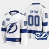 tampa bay lightning custom 30th anniversary 1992 2022 away jersey white