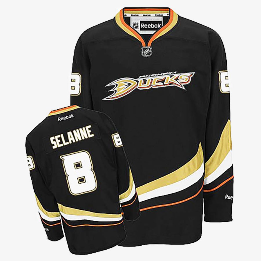 teemu selanne black youth home jersey