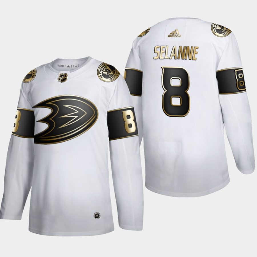 teemu selanne ducks white nhl golden edition authentic retired jersey