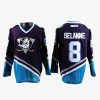 teemu selanne purple blue throwback jersey