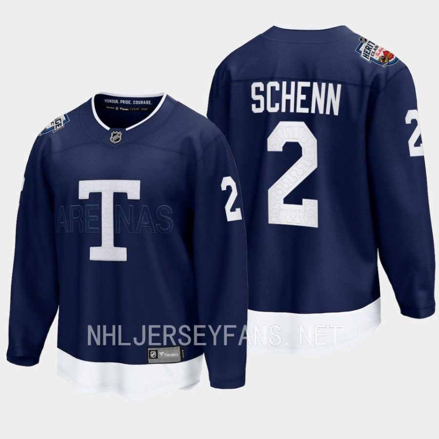 toronto maple leafs luke schenn 2022 heritage classic breakaway player jersey navy