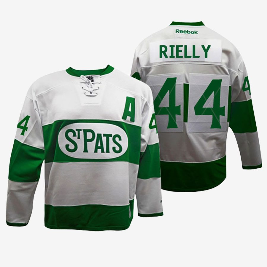 toronto maple leafs morgan rielly white toronto st. pats throwback jersey