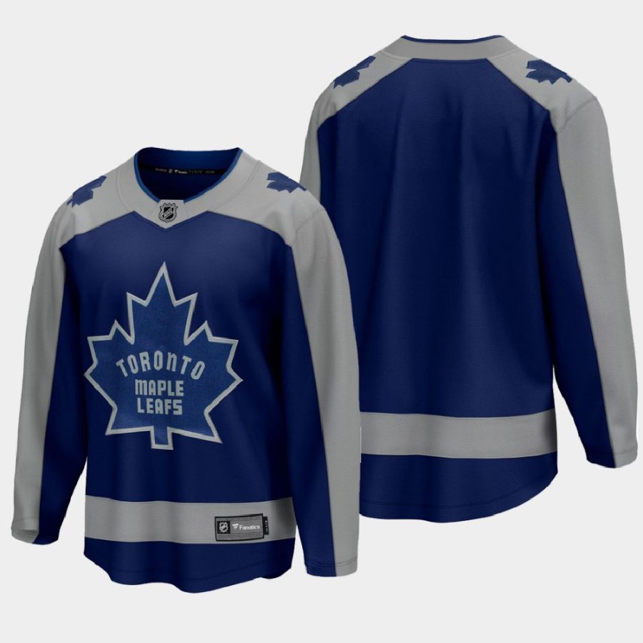 toronto maple leafs reverse retro 2020 21 breakaway blank jersey blue