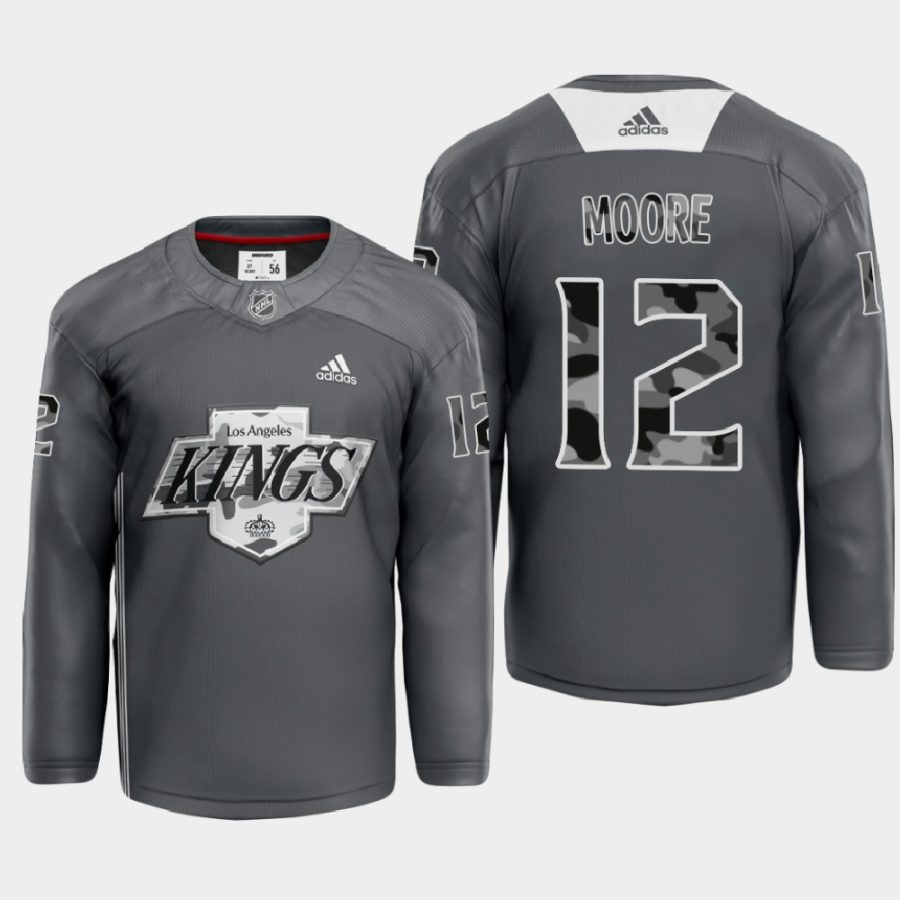 trevor moore undefeated x la kings gray warm up jersey