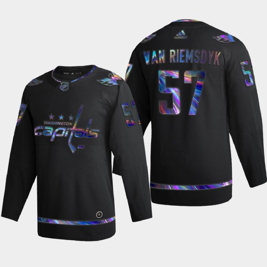 trevor van riemsdyk capitals black iridescent holographic authentic jersey