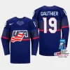 usa hockey cutter gauthier 2023 iihf world championship men away jersey blue