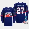 usa hockey matt coronato 2023 iihf world championship men away jersey blue