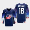 usa team brendan brisson 2021 iihf world junior championship away jersey navy