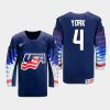 usa team cam york 2021 iihf world junior championship away jersey navy