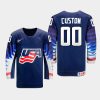 usa team custom 2021 iihf u18 world championship away jersey navy