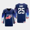 usa team dylan duke 2021 iihf u18 world championship away jersey navy