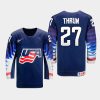 usa team henry thrun 2021 iihf world junior championship away jersey navy