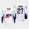 usa team henry thrun 2021 iihf world junior championship home jersey white