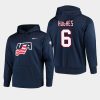 usa team jack hughes 2018 iihf world championship navy player hoodie