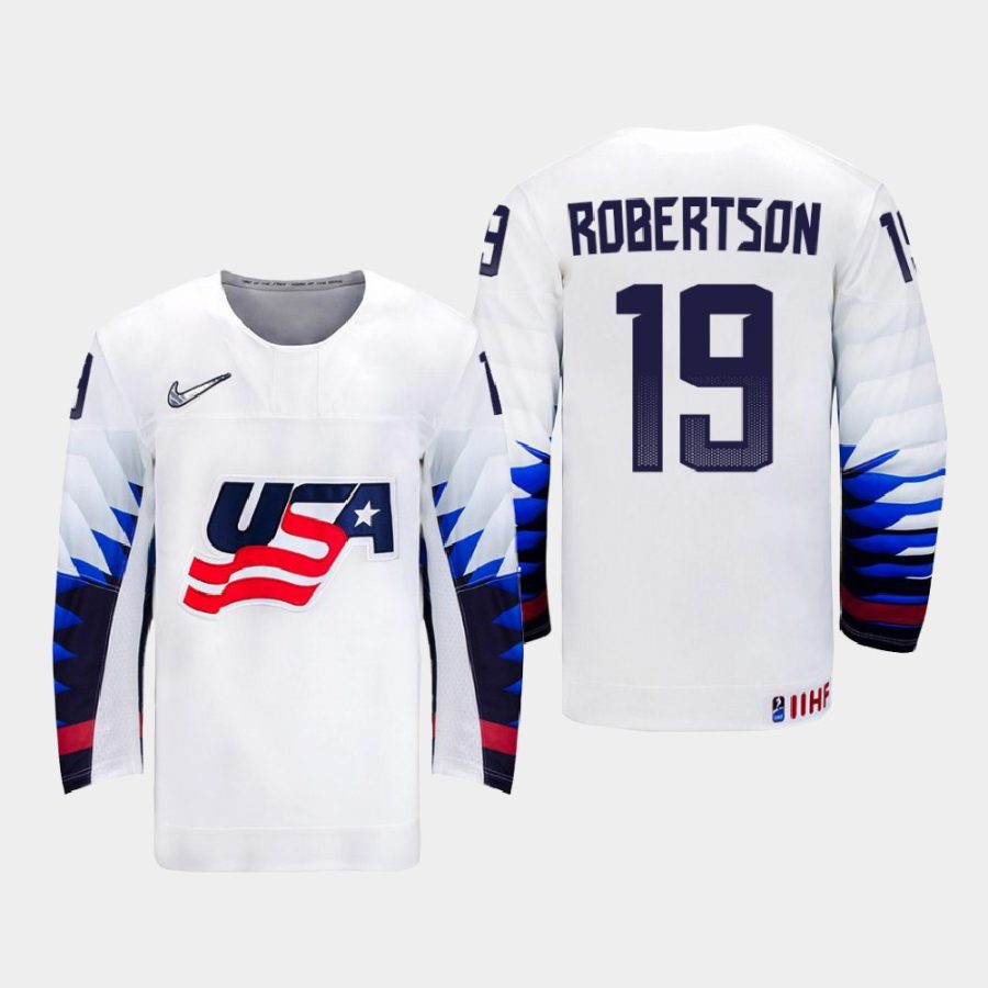 usa team jason robertson 2021 iihf world championship home jersey white