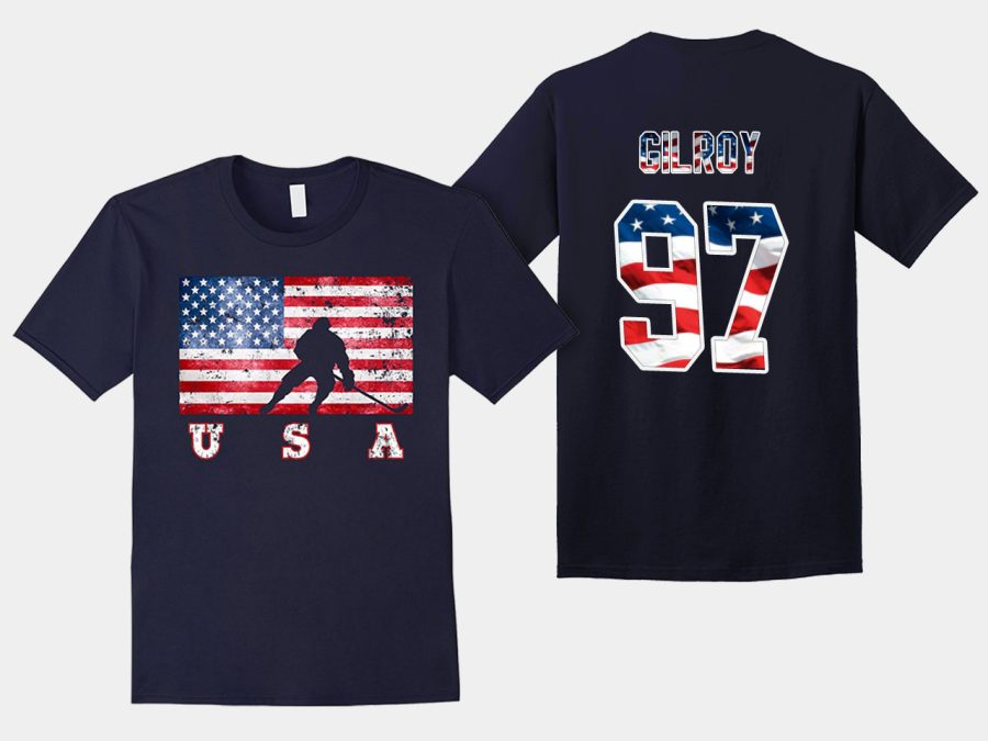 usa team matt gilroy 2018 pyeongchang olympics navy player t shirt