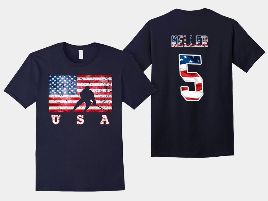 usa team megan keller 2018 pyeongchang olympics navy player t shirt