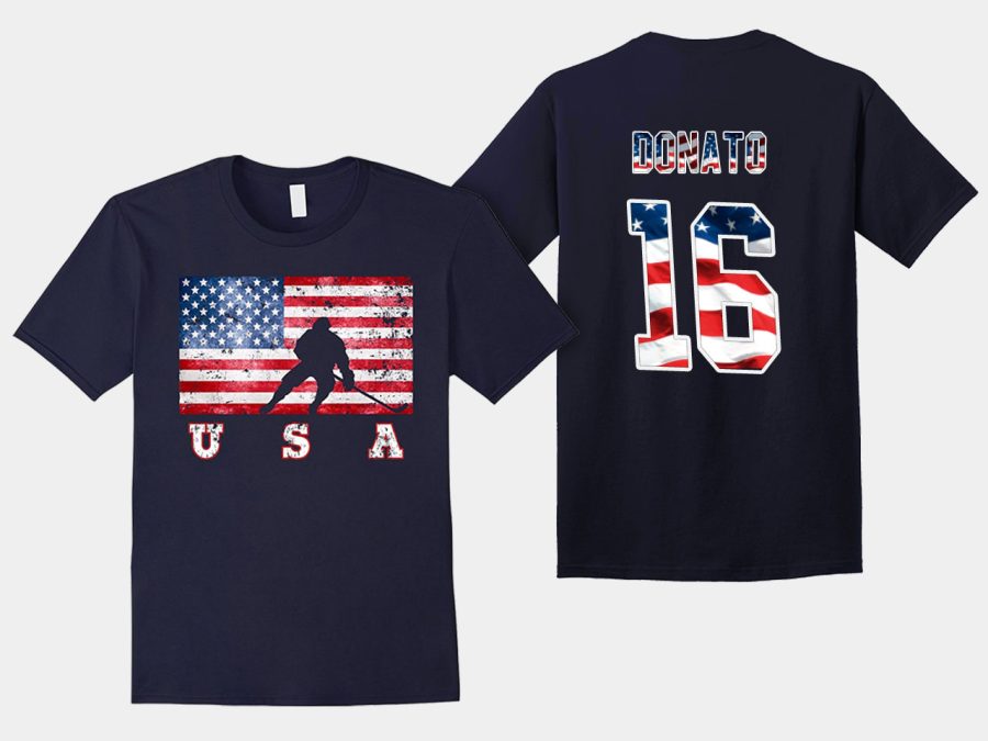 usa team ryan donato 2018 pyeongchang olympics navy player t shirt