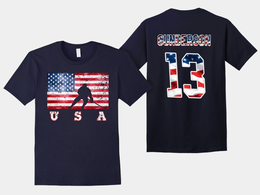 usa team ryan gunderson 2018 pyeongchang olympics navy player t shirt