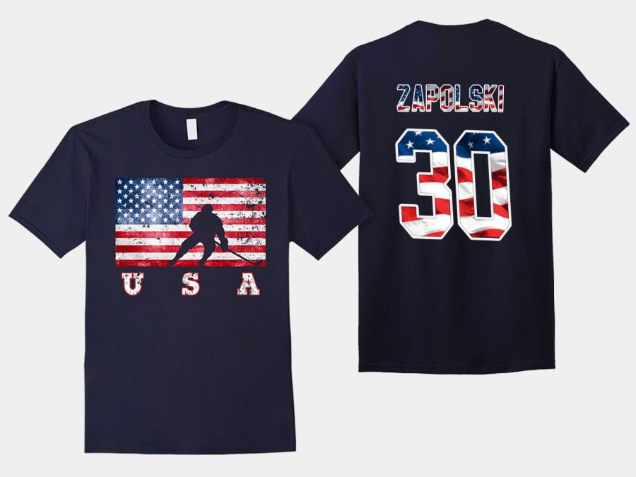 usa team ryan zapolski 2018 pyeongchang olympics navy player t shirt