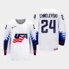 usa team sasha chmelevski 2021 iihf world championship home jersey white