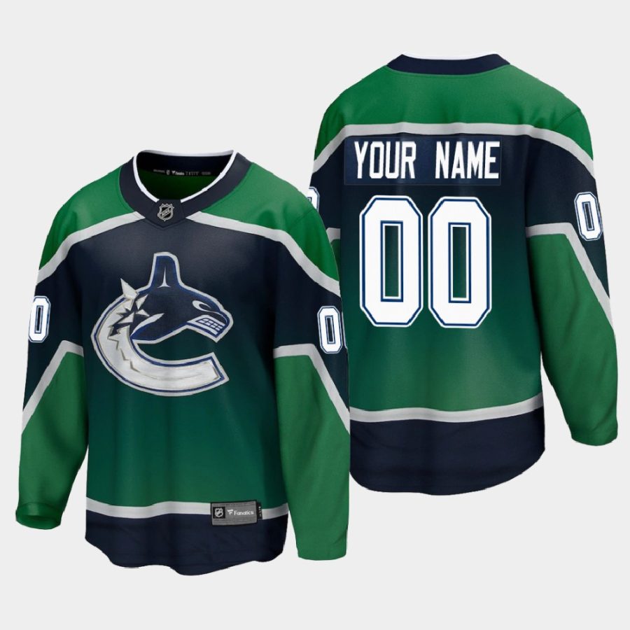 vancouver canucks custom special edition 2021 jersey green