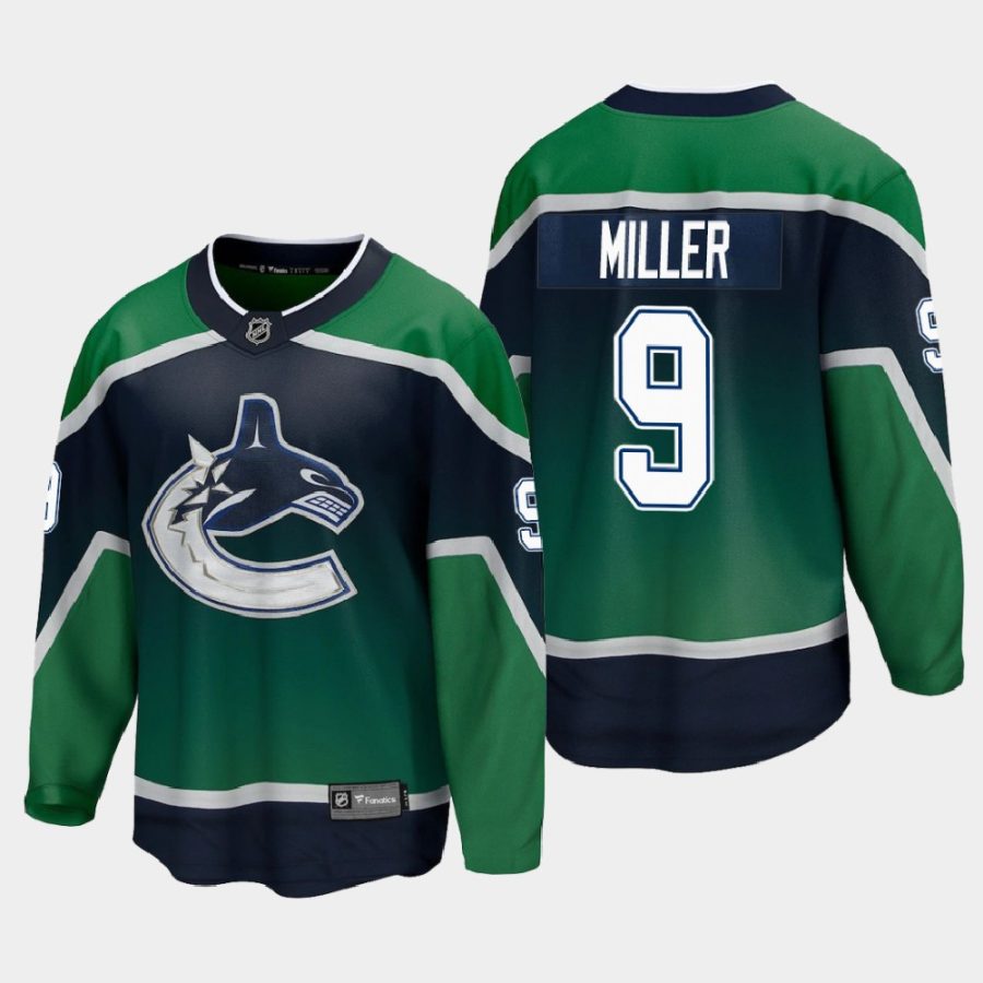 vancouver canucks j.t. miller special edition 2021 jersey green