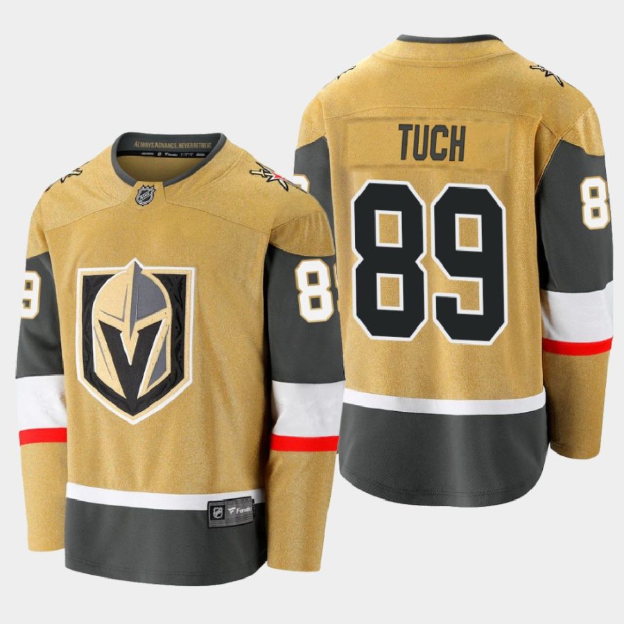 vegas golden knights alex tuch alternate 2020 21 premier jersey gold