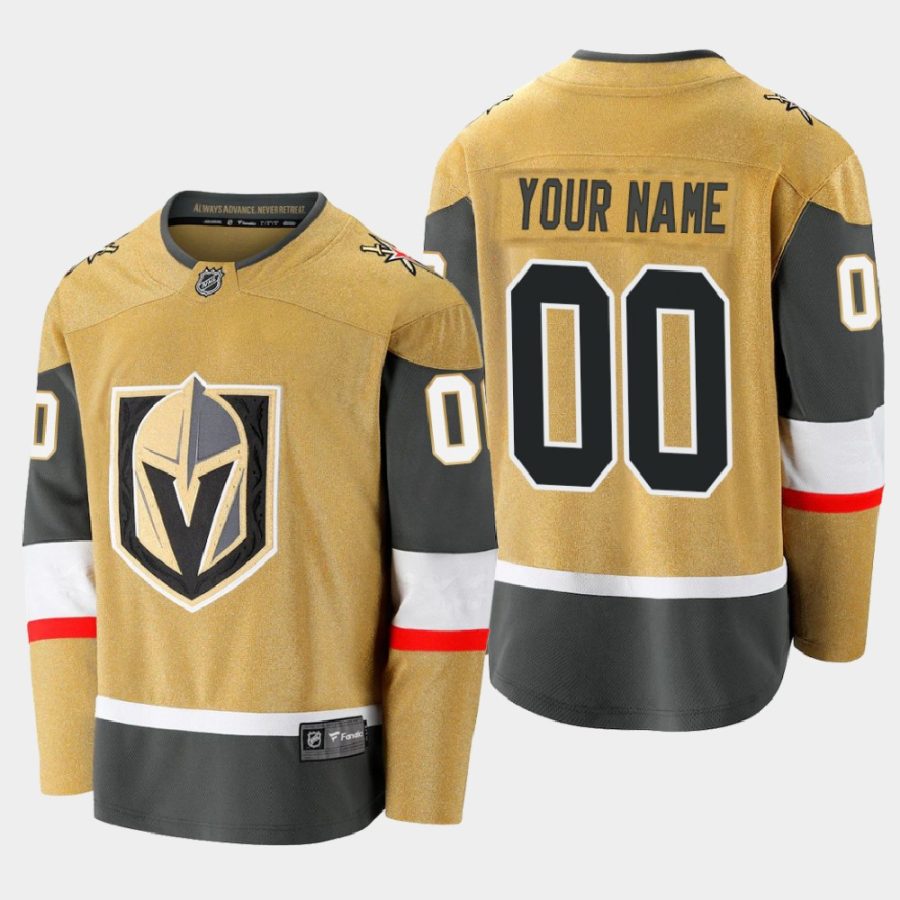 vegas golden knights custom alternate 2020 21 premier jersey gold