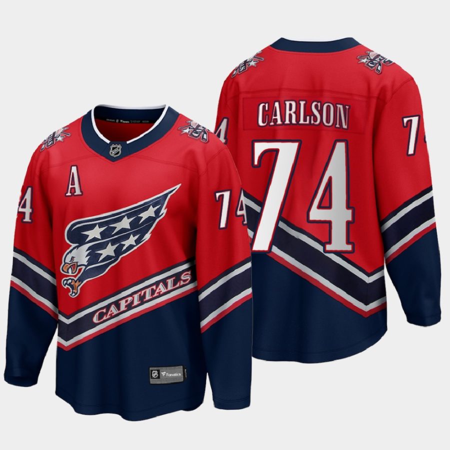 washington capitals john carlson reverse retro jersey red