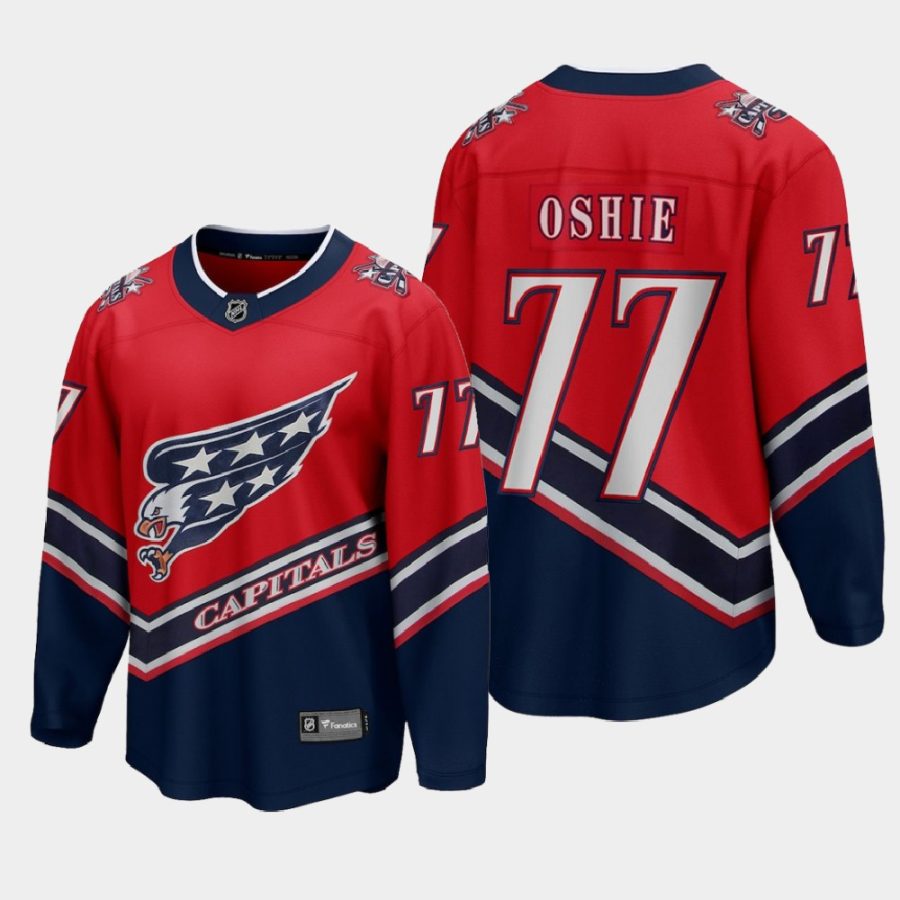 washington capitals t.j. oshie reverse retro 2020 21 breakaway player jersey red