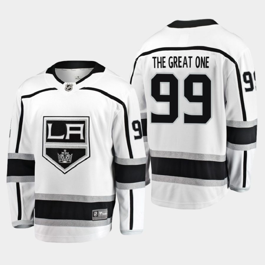 wayne gretzky kings white retired player nikename away jersey