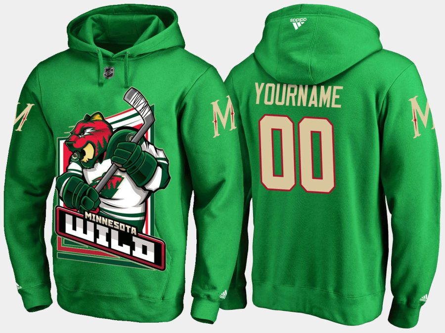 wild custom cartoon team color green hoodie