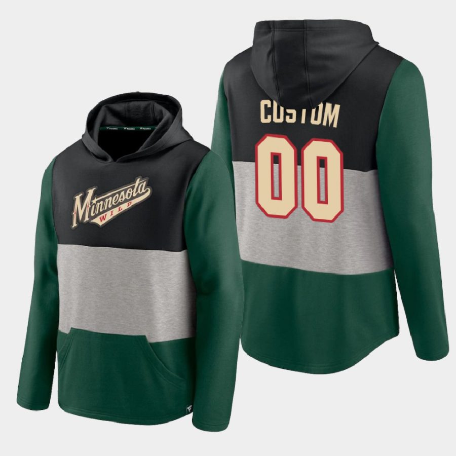 wild custom green prep colorblock hoodie