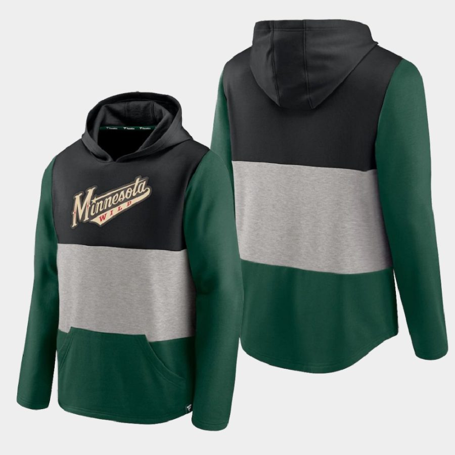 wild green prep colorblock hoodie