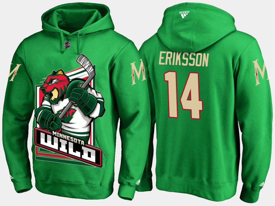 wild joel eriksson ek cartoon team color green hoodie