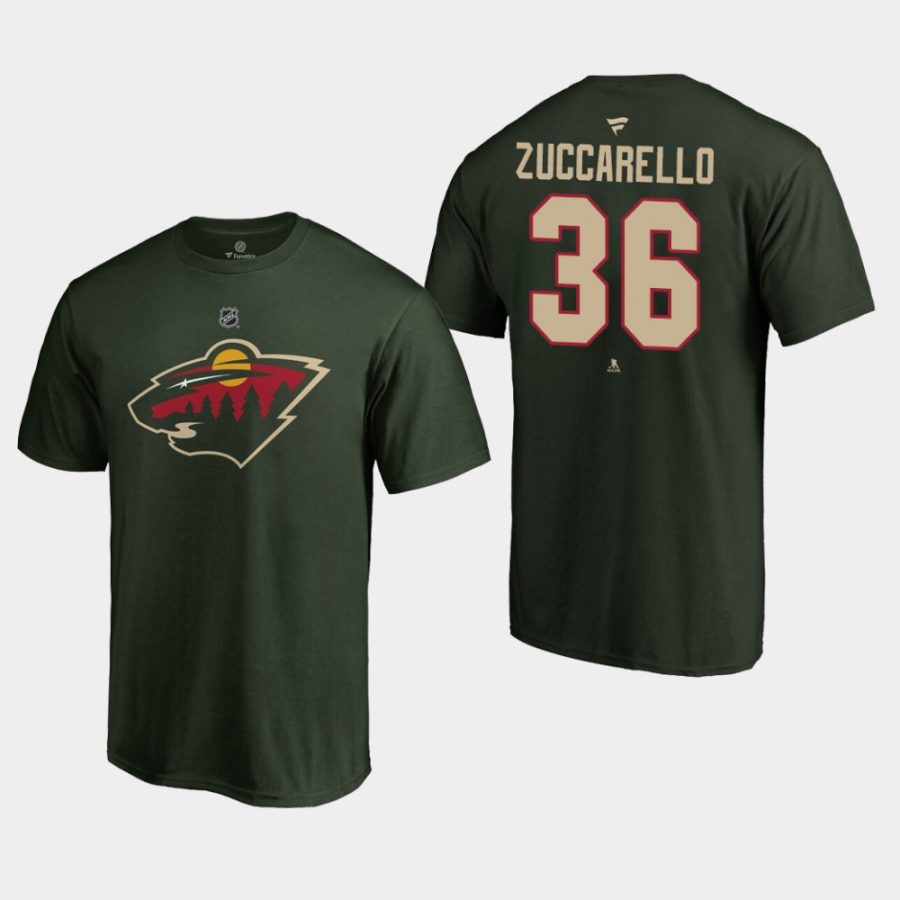 wild mats zuccarello green authentic stack t shirt